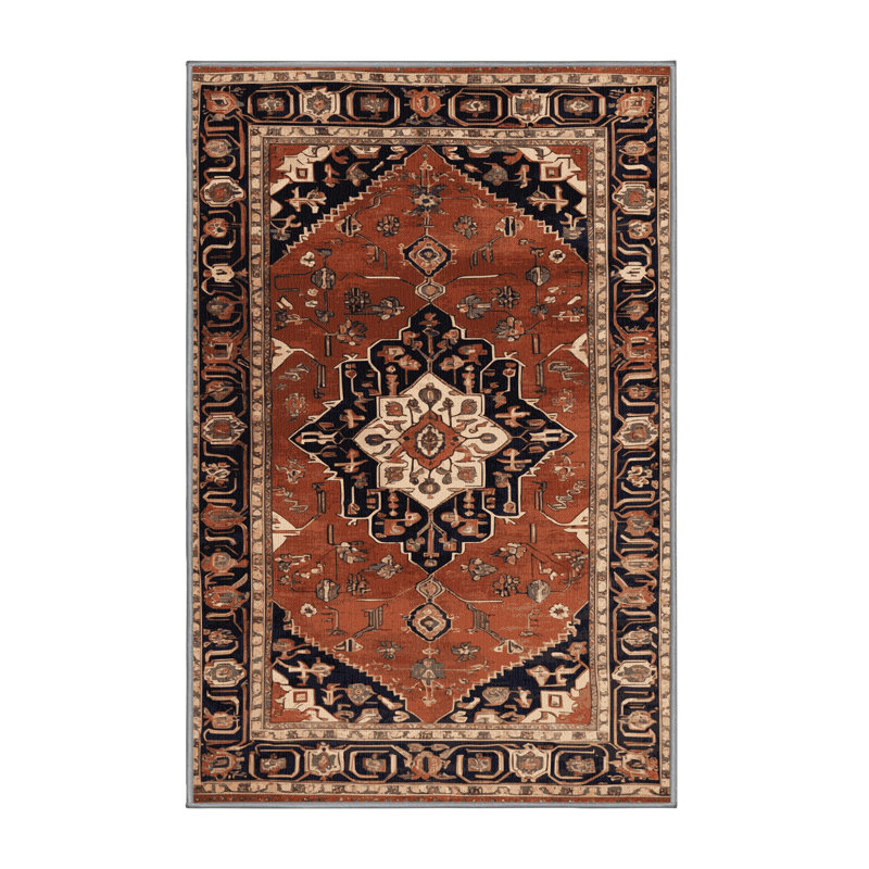 Tapis brun lavable à la machine, Rectangulaire 8 pi x 12 pi