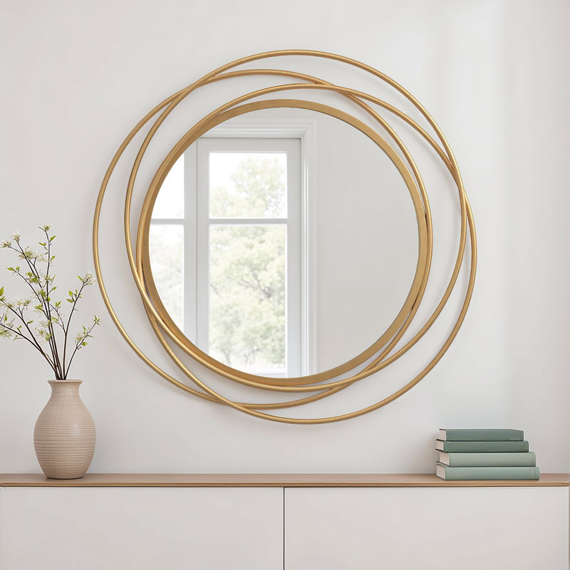 Miroir décoratif Aziana, Doré