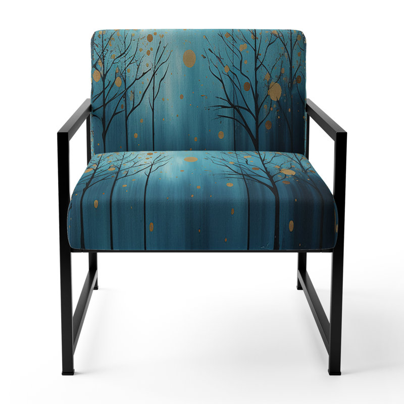 Chaise d'appoint rembourrée Azure, Noir