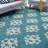 Turnham Geometric Teal Green/Gray Indoor / Outdoor Area Rug-268947851