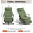 Faux Leather Office Chair with Retractable Footrest-1613609945
