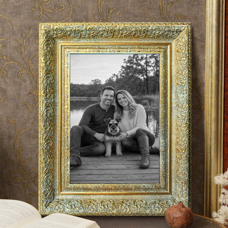 Cadre photo élégant 3 pièces 8 "x 10" doré antique pour mémoire de voyage, Antique Gold, 3, 8" W x 10" H