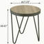 Table d'appoint en chêne gris vieilli et noir