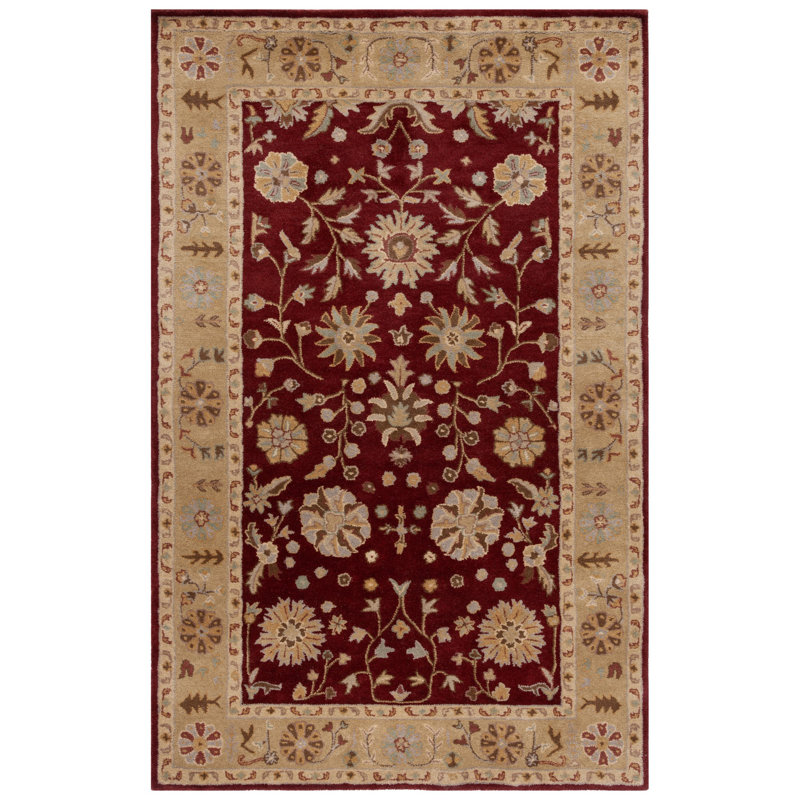 Balthrop Hand Tufted Wool Oriental Rug, Rectangle 2' x 3'