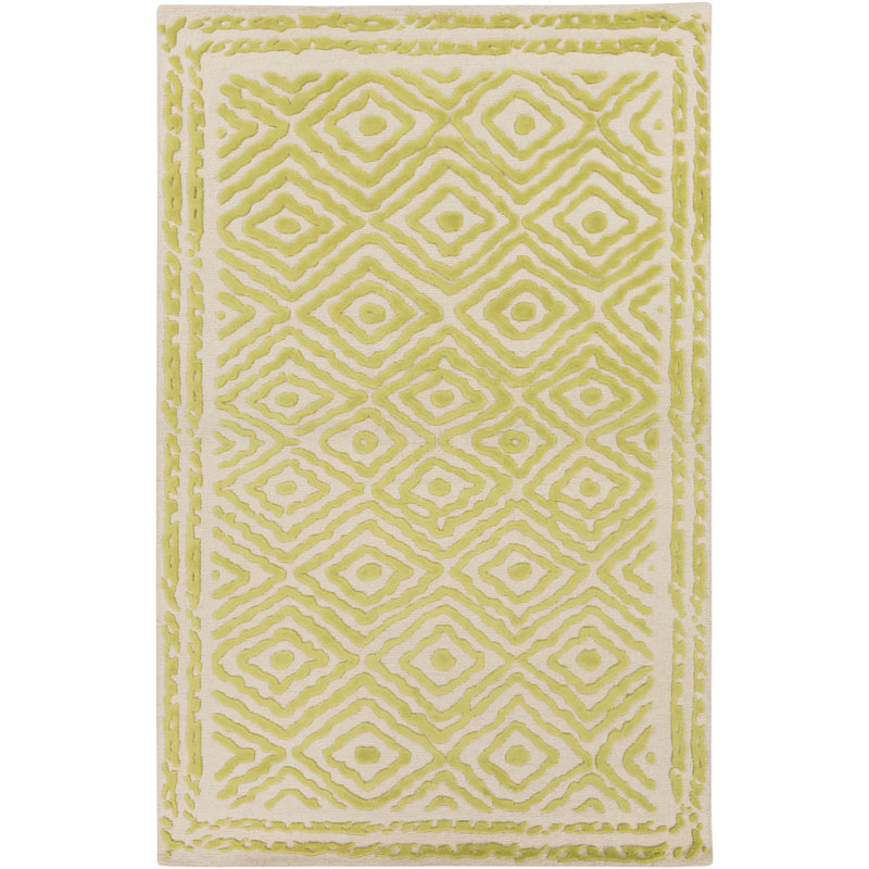 Tapis géométrique en laine noué à la main Sala, Rectangle 2 pi x 3 pi