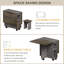 Ensemble de table de salle à manger pliable avec 4 tabourets Roomfitter, îlot de cuisine sur roulettes, console peu encombrante, brun et gris