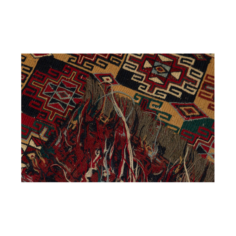 Tapis brun foncé de haute qualité noué à la main