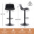 Meli Swivel Bar Stools With Back Modern Height Adjustable & Easy-Clean PP Plastic Barstools for Kitchen Island Bar-486521593