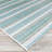 Broddrick Striped Blue Mist Ivory Flatweave Indoor Outdoor Performance Area Rug-29473017