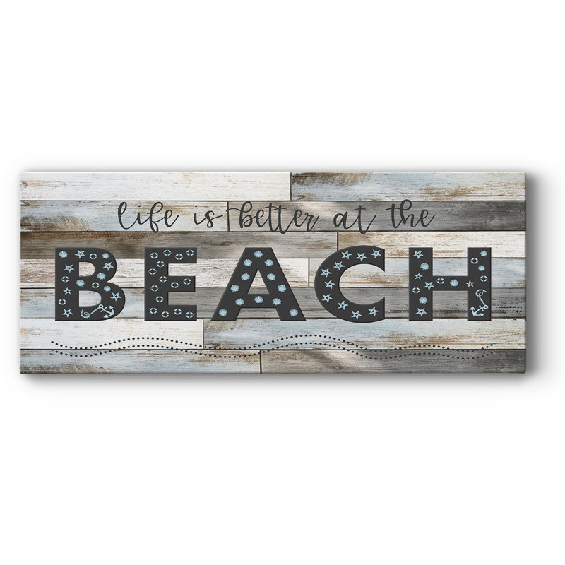 Mieux à la plage, H 24 po x l 60 po x P 1,5 po