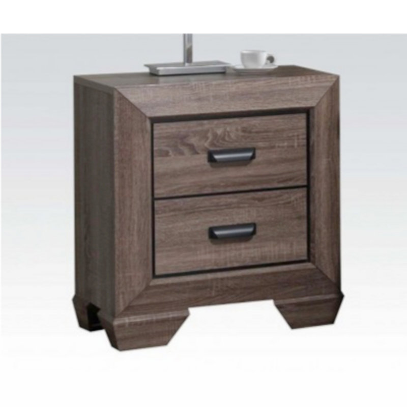 Longnecker Nightstand In Weathered Gray Grain