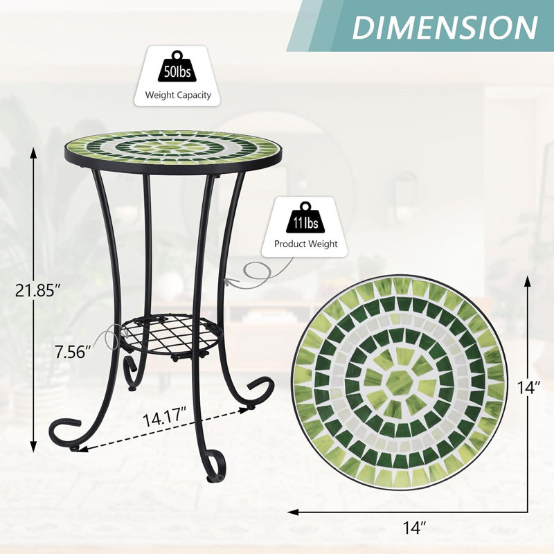 Table basse d'extérieur Mosaic