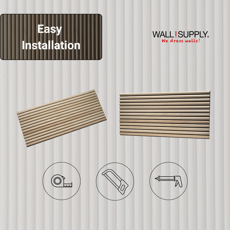 Natural 3D Textured Wall Panel Set, 19.69" x 45.67"