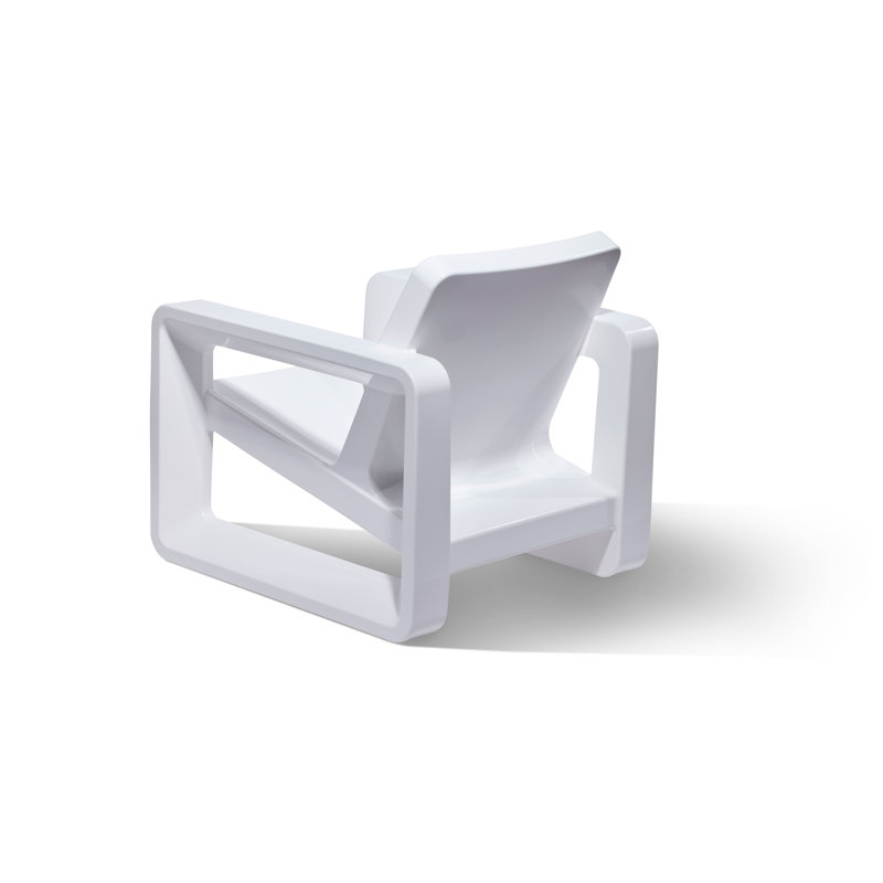 Deck Outdoor Lounge Chair, Highcloud White