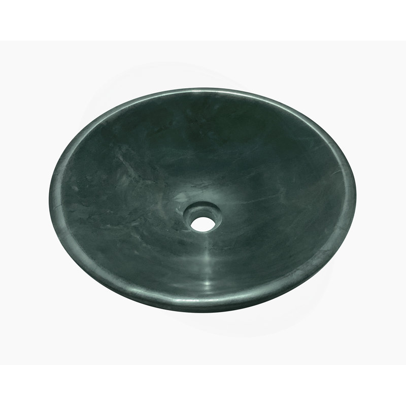 Bathroom Vessel Sink, Round Sink For Home, Green