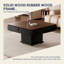 40.55"Vintage Solid Wood RubberWood Fully Automatic Height Adjustable Mahjong, Dining & Coffee Table for Chinese Rules