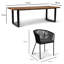 Hali 4 Seater Outdoor Dining Set with Hali Chairs - 175cm-1828946017