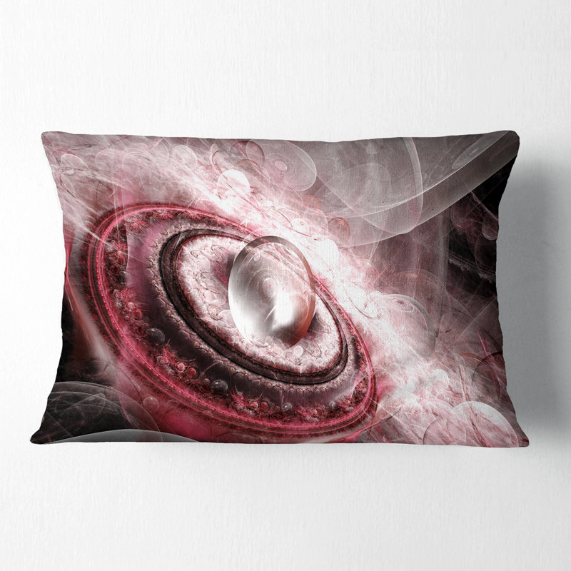 Soucoupe volante en cristal - Coussin décoratif à imprimé floral, rouge