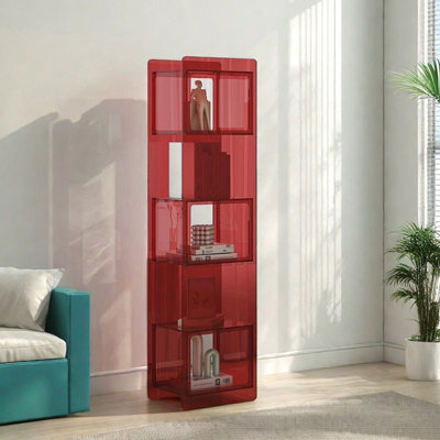 Modern simple display bookcase with door