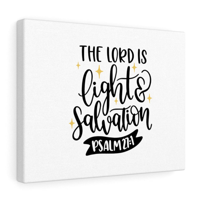 Light & Salvation Psalm 27:1 - Wrapped Canvas Print, 28cm H x 36cm W