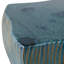 Tabouret de jardin en céramique avec texture ondulée - table d'appoint verte de 19 po pour une utilisation intérieure ou extérieure