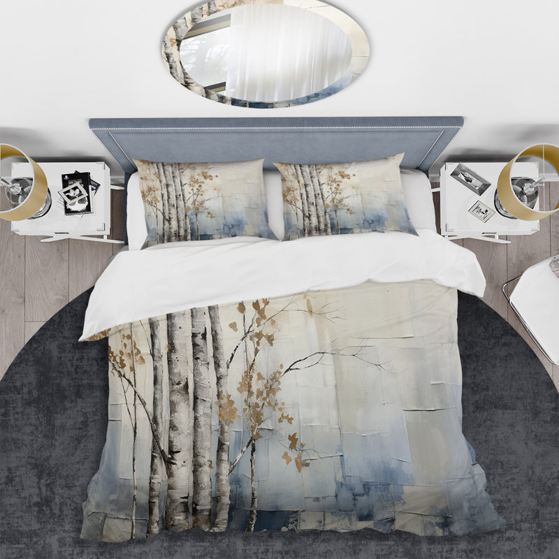 Ensemble de housse de couette bleu et blanc, Housse de couette très grand et 2 très grandes t