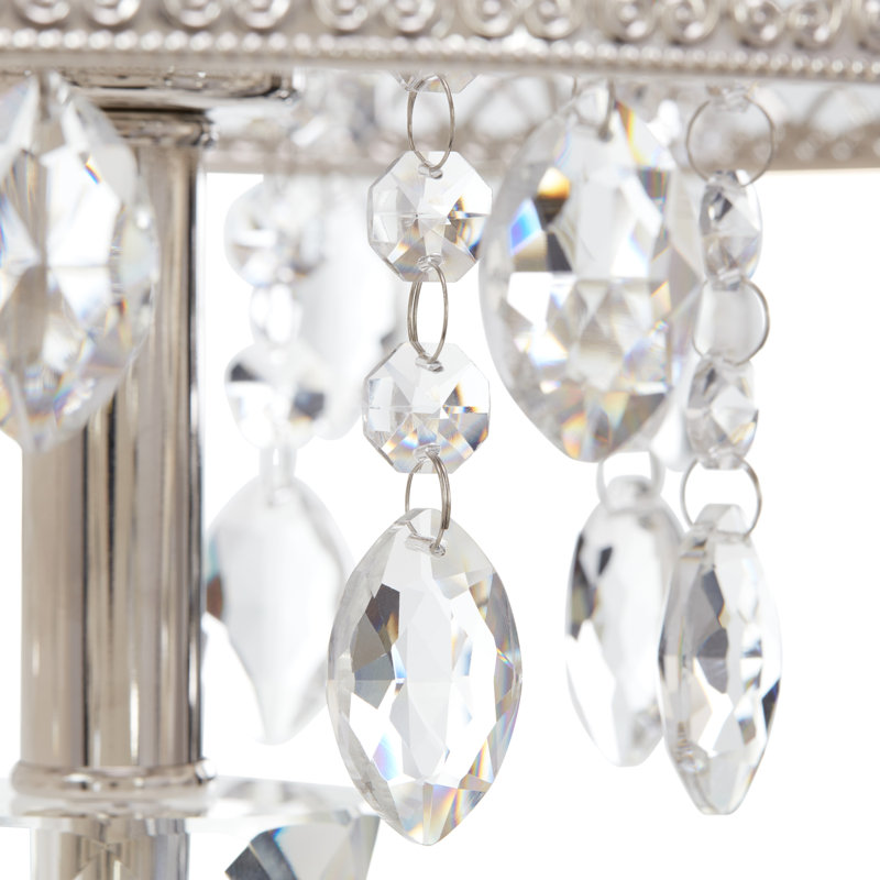 Lampe de table en argent poli 28,75 po Bevill