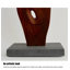 Sculpture de plancher Mid-Century moderne en bois massif rétro-638751546