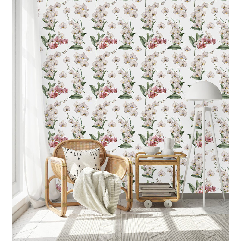 Panneau de papier peint auto-adhésif L 18,75 pi x l 25 po Gentle Flowers, L 225 po x l 25 po