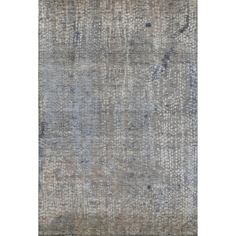 Premium Machine Washable Mayfield AMF2087 Abstract Rug, Taupe, 9' x 12'