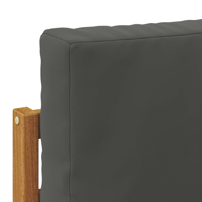  Canapé d'extérieur d'extérieur en bois d'acacia naturel et anthracite massif