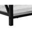Table d'appoint moderne avec stratifié gris et base en métal noir pour un look élégant et polyvalent
