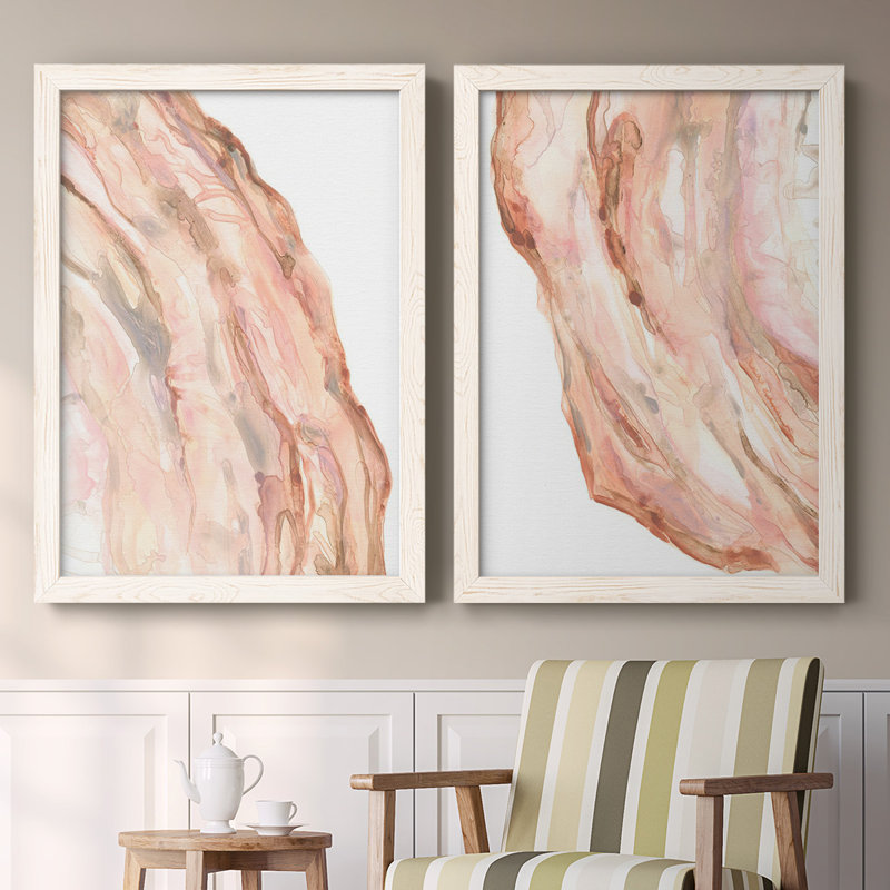 Toile encadrée rose Quartz I-Premium - prête à être accrochée, Blanc, H 27,5 po x l 75 po x P 1,5 po