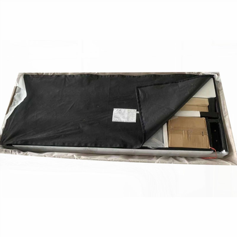 Base de lit tapissier grand format - Aucun sommier requis, support solide, gris, Grand lit