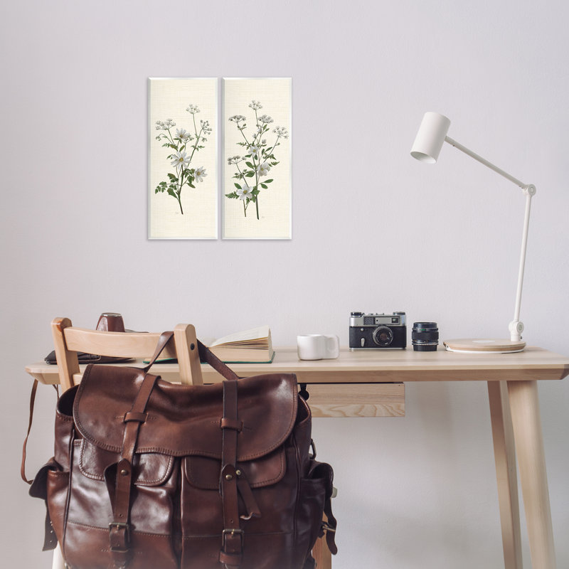 Ensemble de 2 plaques murales marguerites et pommiers en fleurs, design par Nan