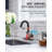 Single Handle Stainless Steel Bar Kitchen Faucet With Swivel Spout And Deckplate-105268413