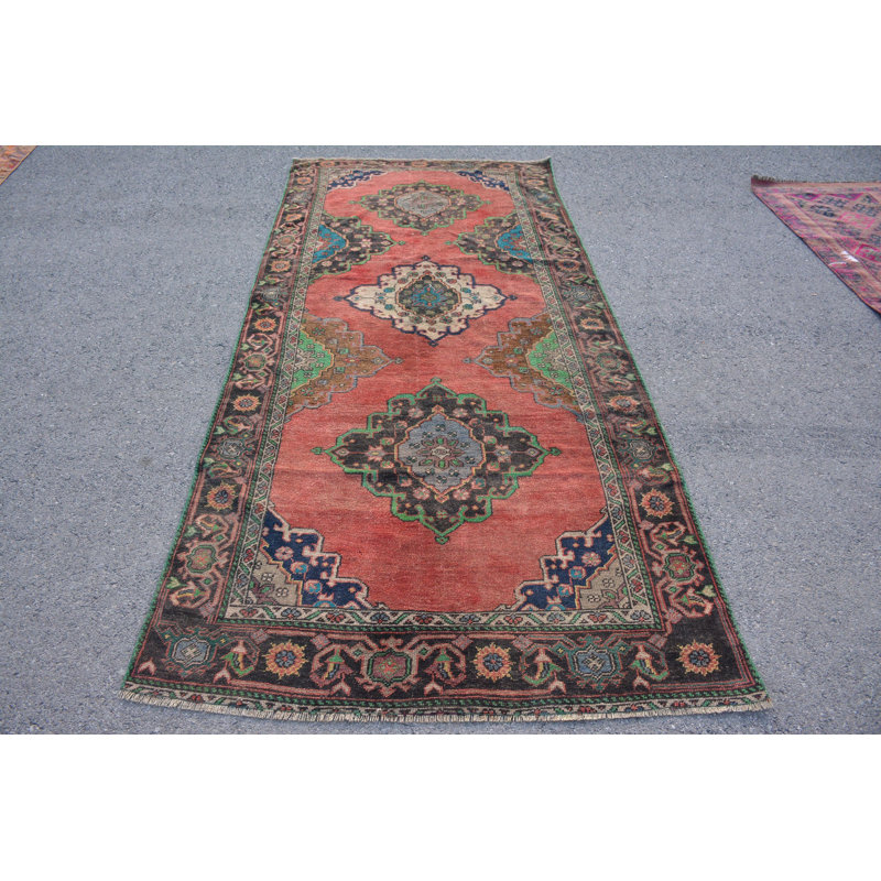 Cool Cool, tapis moderne brun, grand tapis 4,5 x 9,8 pi, tapis rétro, tapis turcs, tapis moderne