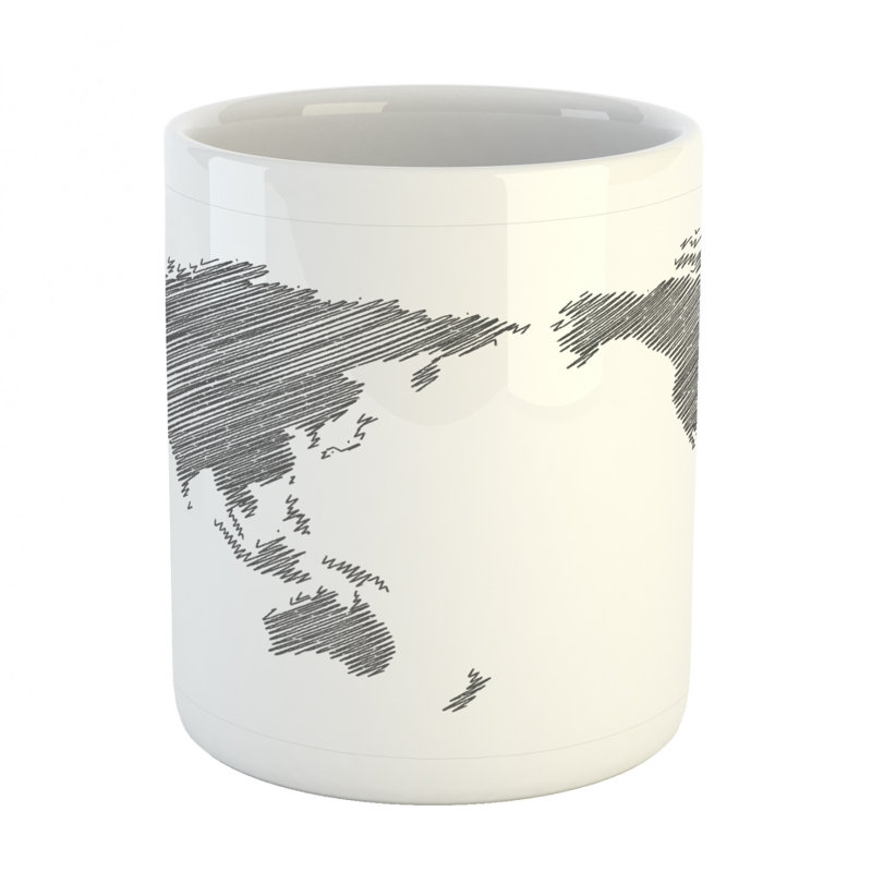 Grande tasse à café world map