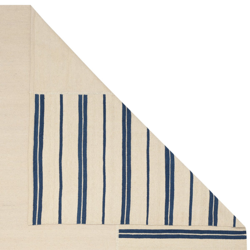 Ralph Lauren Sagaponeck Stripe Patch Wool Striped Rug, Rectangle 4' x 6'