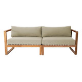 Venice Teak Outdoor Sofa with Sunbrella Cushions