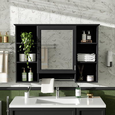 Wall Mounted Medicine Cabinet with Adjustable Shelf & Soft Close Door
