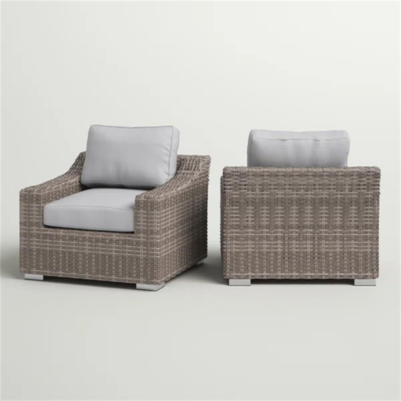 Chaise de patio avec coussins 2, 2