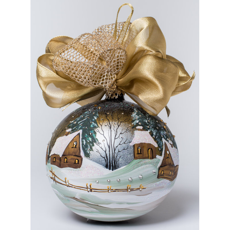 9'' Handmade Glass Ball Ornament