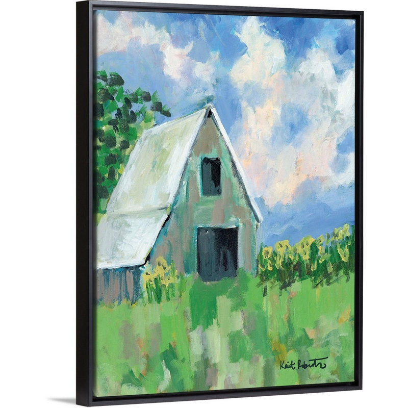 « June Fields » par Kait Roberts-impression sur toile, Toile avec cadre noir, H 26 po x l 20 po x P 1,75 po