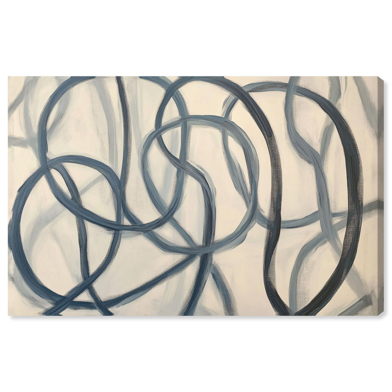 Toile éternelle «I Loop» par Art Remedy, Peinture sans cadre, Toile tendue, H 20 po x l 30 po