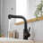 Sink Faucet, Black Kitchen Faucets With Pull Out Sprayer, Bathroom Sink Faucets Mini Bar Prep Faucet