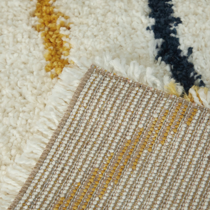 Domynick Abstract Cream Area Rug, Rectangle 3'11" x 5'7"