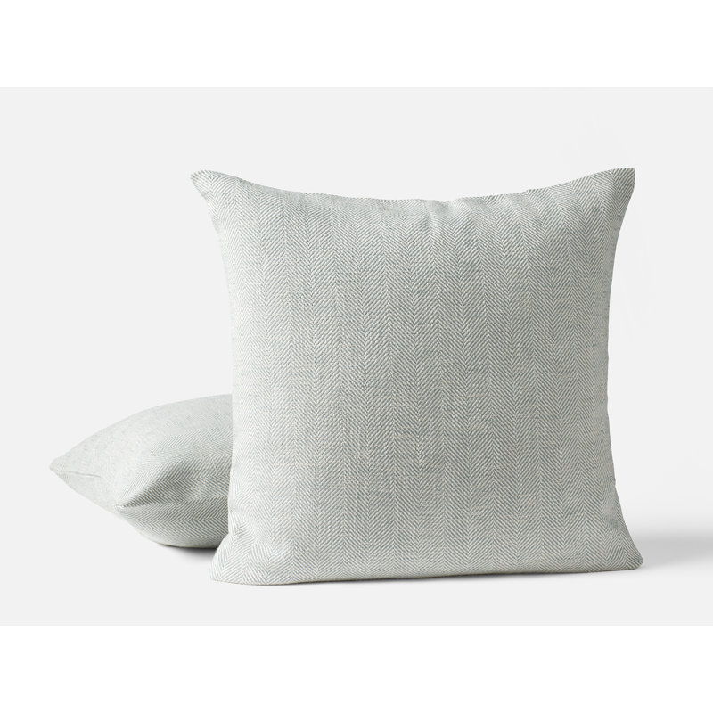 Housse de coussin Canyon, Carré 22 po, Lagune à chevrons
