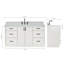 Meuble-lavabo simple 49 po avec plateau en marbre de Carrare italien ARIEL Kelly-99405059-124984829
