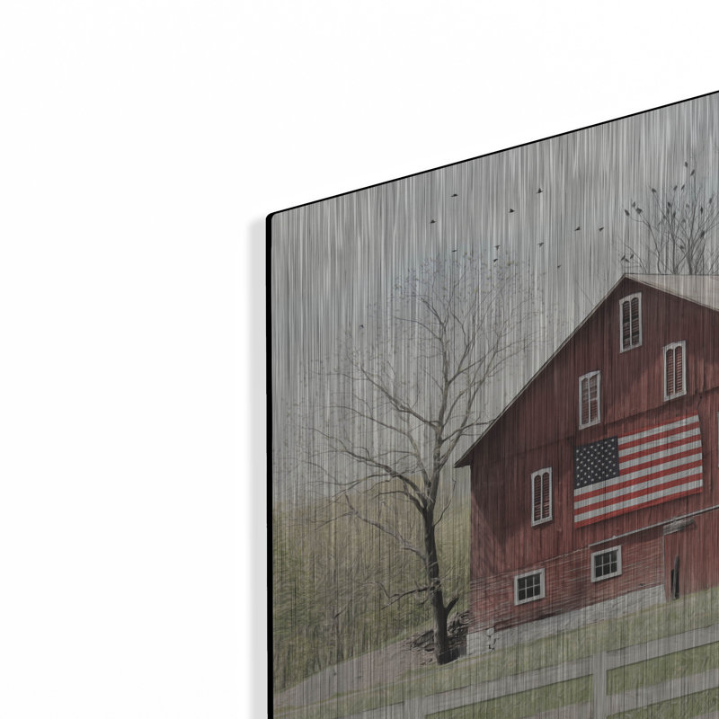 «Patriotic Barn» par Lori Deiter, H 12 po x l 16 po